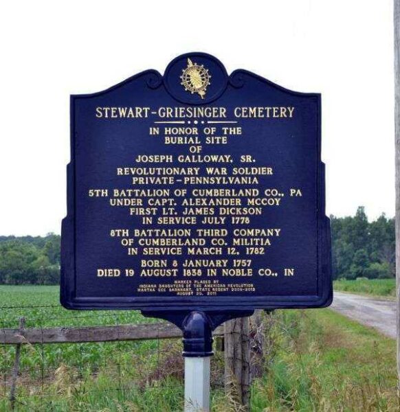 STEWART-GRIESINGER CEMETERY REVOLUTIONARY WAR SOLDIER MEMORIAL MARKER