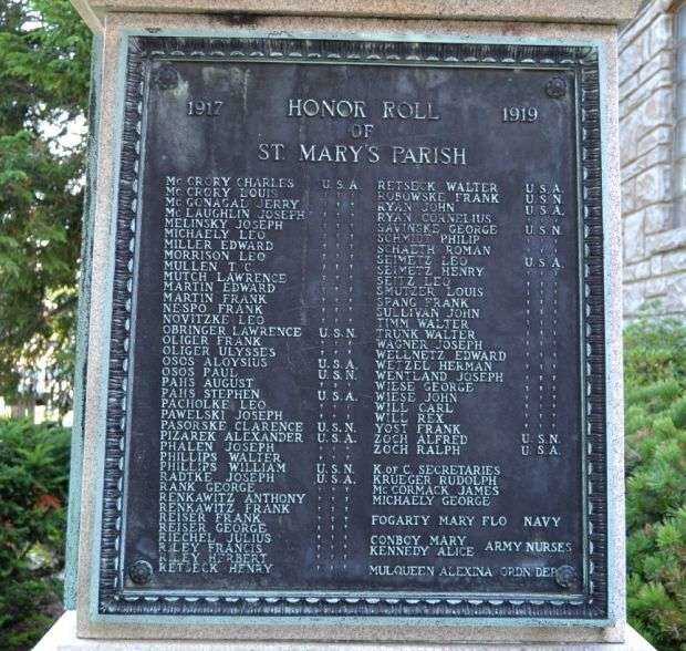 ST. MARY’S PARISH WORLD WAR I MEMORIAL PLAQUE C