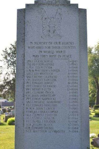 SAINT STANISLAUS CEMETERY WORLD WAR II MEMORIAL