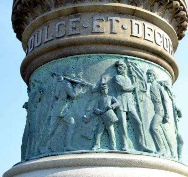 MICHIGAN CITY CIVIL WAR MONUMENT BAS-RELIEF