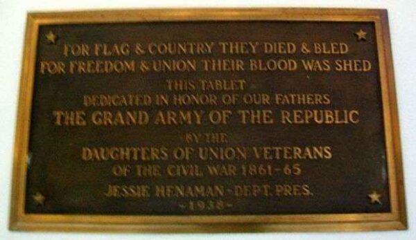 FATHERS OF THE GRAND ARMY OF THE REPUBLIC MEMORIAL PLAQUE