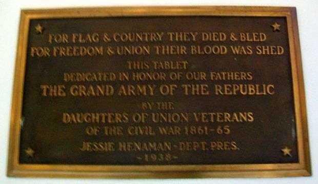 FATHERS OF THE GRAND ARMY OF THE REPUBLIC MEMORIAL PLAQUE