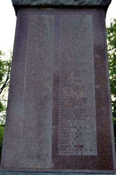 GEO. V. RAWSON POST 46 G.A.R. CIVIL WAR MEMORIAL STONE C