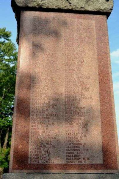 GEO. V. RAWSON POST 46 G.A.R. CIVIL WAR MEMORIAL STONE A