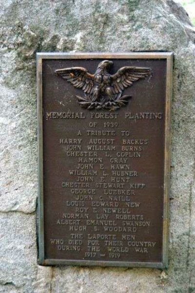 MEMORIAL FOREST PLANTING PLAQUE