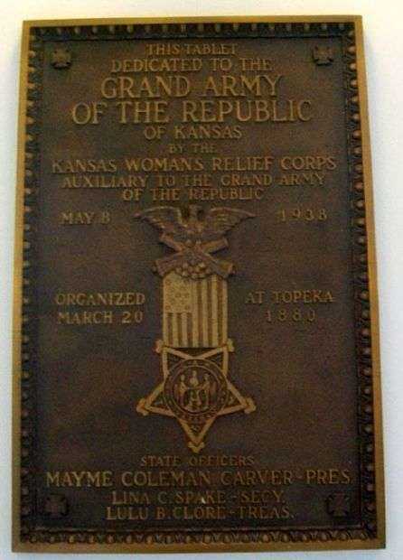 KANSAS GRAND ARMY OF THE REPUBLIC MEMORIAL PLAQUE