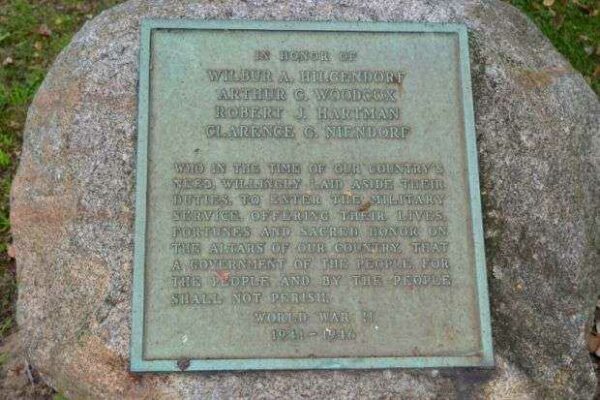 LA PORTE WORLD WAR II MEMORIAL PLAQUE
