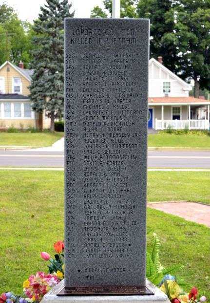 LA PORTE COUNTY VIET NAM VETERANS MEMORIAL SIDE