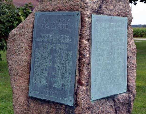 LA PORTE PRAIRIE STOCKADE MEMORIAL PLAQUES