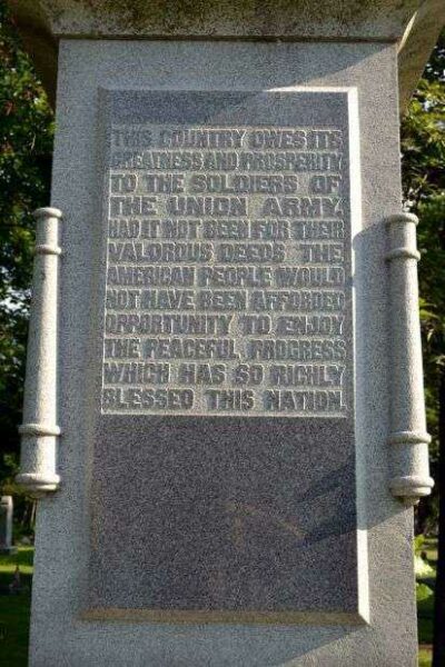 ELKHART CIVIL WAR MEMORIAL STONE A