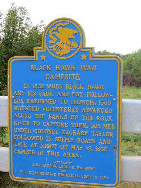 BLACK HAWK WAR CAMPSITE MEMORIAL MARKER