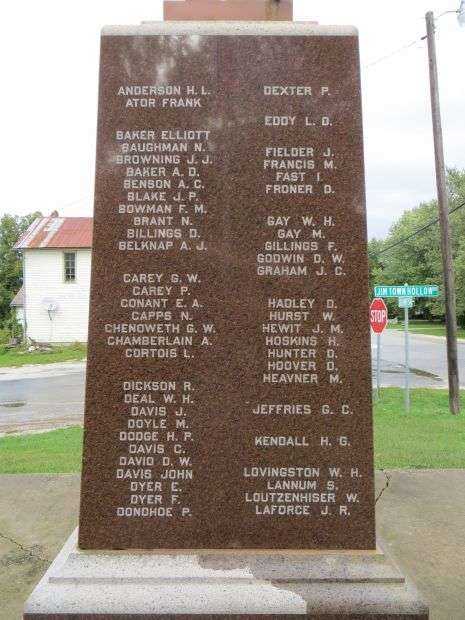 MAJ. SAM. HAYS POST 477 G.A.R. WAR MEMORIAL STONE A