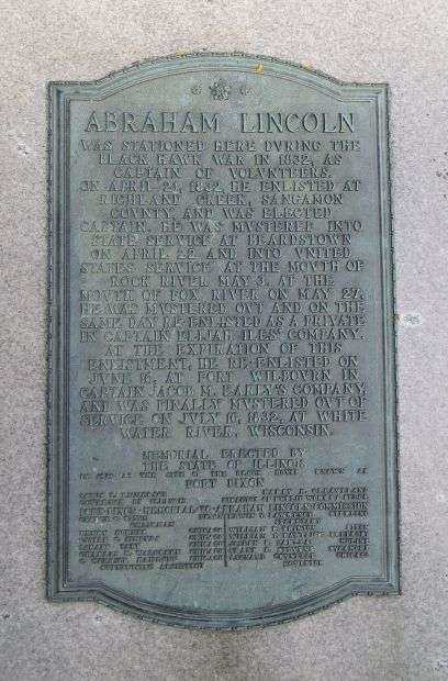 ABRAHAM LINCOLN ENLISTMENT MEMORIAL PLAQUE