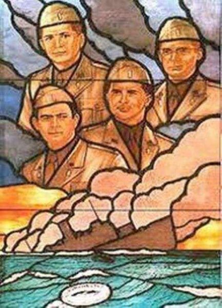 FOUR CHAPLAINS WAR MEMORIAL STAINED GLASS