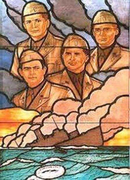 FOUR CHAPLAINS WAR MEMORIAL STAINED GLASS