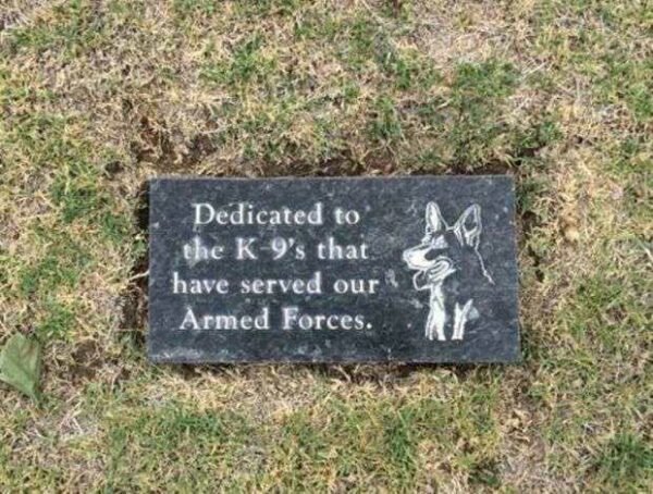 WOODLAWN CEMETERY K-9’S WAR MEMORIAL TABLET