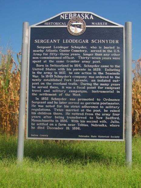 SERGEANT LEODEGAR SCHNYDER MEMORIAL MARKER