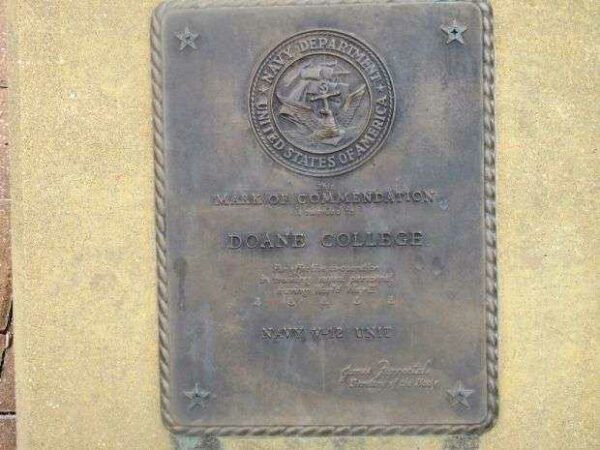 DOANE COLLEGE NAVY V-12 UNIT MEMORIAL PLAQUE