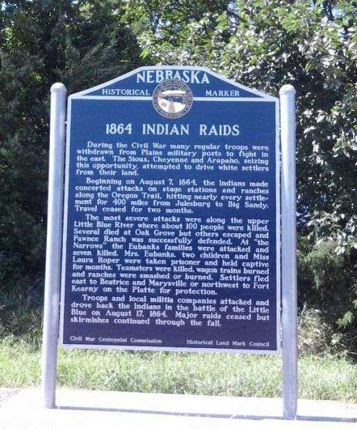 1864 INDIAN RAIDS MEMORIAL MARKER
