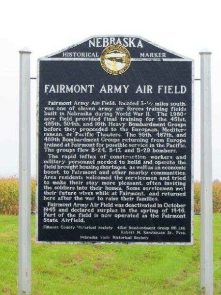 FAIRMONT ARMY AIR FIELD MEMORIAL MARKER