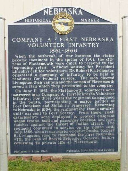 COMPANY A-FIRST NEBRASKA VOLUNTEER INFANTRY MEMORIAL MARKER