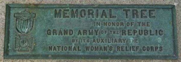 GIBBON G.A.R. MEMORIAL TREE PLAQUE