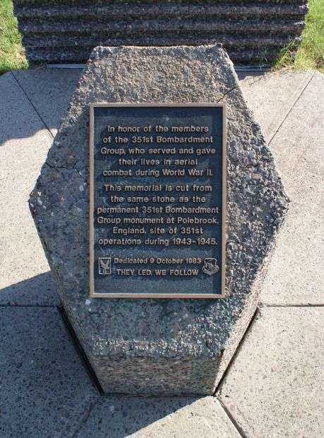 351ST BOMBARDMENT GROUP MEMORIAL PLAQUE