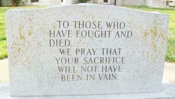 V.F.W. POST 4233 WAR VETERANS MEMORIAL BACK