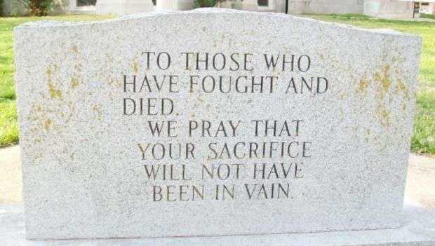 V.F.W. POST 4233 WAR VETERANS MEMORIAL BACK