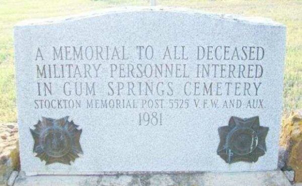 GUM SPRINGS CEMETERY VETERANS MEMORIAL