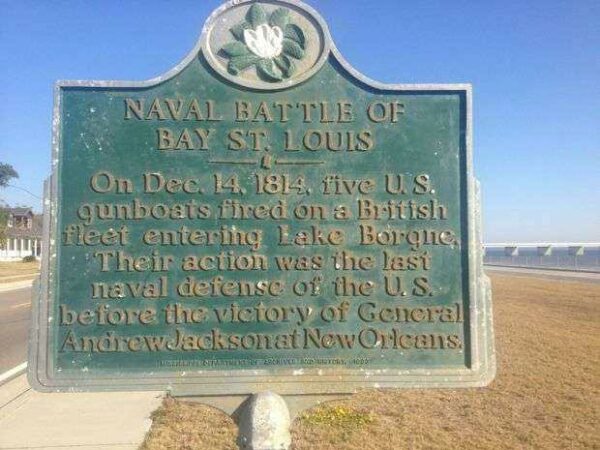 NAVAL BATTLE OF BAY ST. LOUIS MEMORIAL MARKER