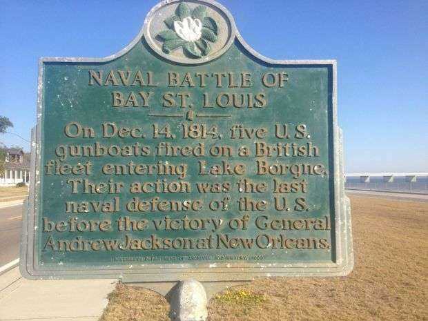 NAVAL BATTLE OF BAY ST. LOUIS MEMORIAL MARKER