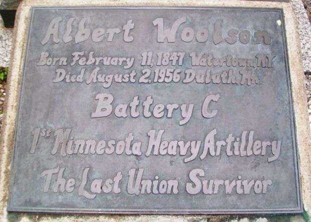 ALBERT WOOLSON CIVIL WAR MEMORIAL PLAQUE