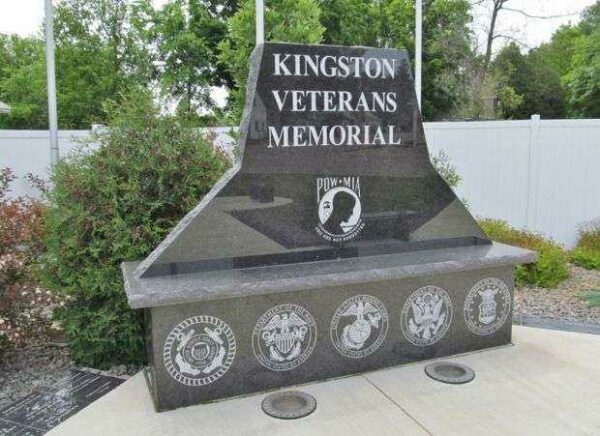 KINGSTON VETERANS MEMORIAL ENTRANCE STONE