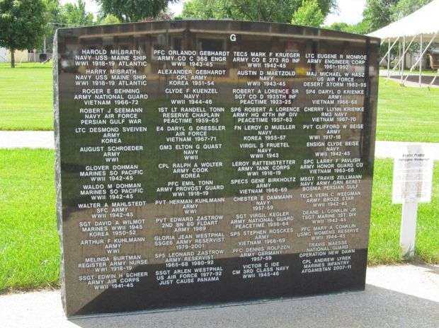 RAY KIRKPATRICK POST #463 VETERANS MEMORIAL HONOR ROLL STONE G