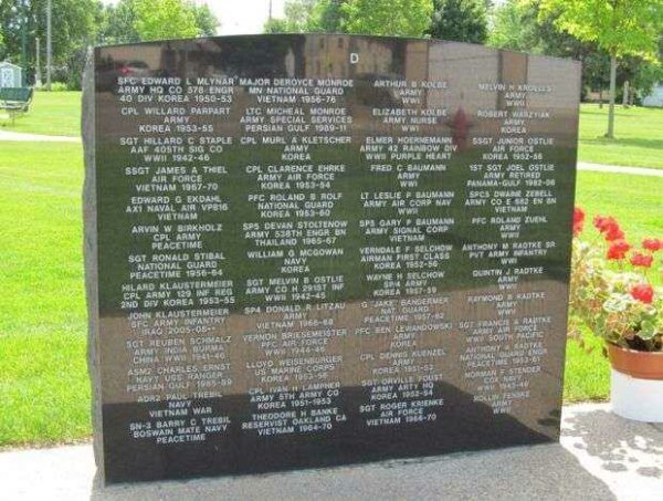 RAY KIRKPATRICK POST #463 VETERANS MEMORIAL HONOR ROLL STONE D