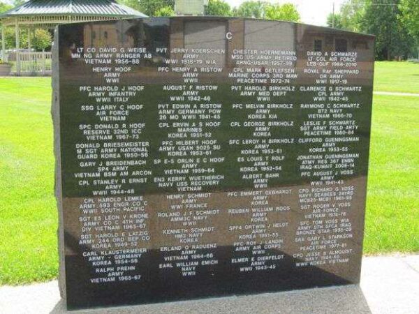 RAY KIRKPATRICK POST #463 VETERANS MEMORIAL HONOR ROLL STONE C