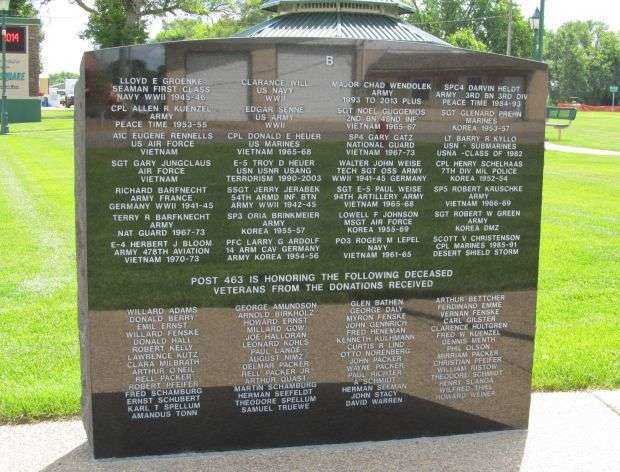 RAY KIRKPATRICK POST #463 VETERANS MEMORIAL HONOR ROLL STONE B