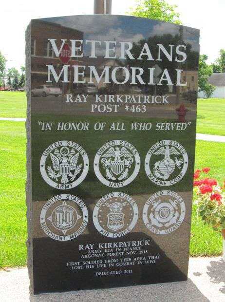 RAY KIRKPATRICK POST #463 VETERANS MEMORIAL DEDICATION STONE