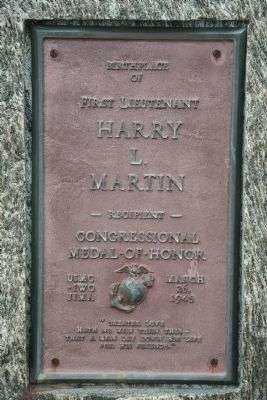 FIRST LIEUTENANT HARRY L. MARTIN MEMORIAL PLAQUE