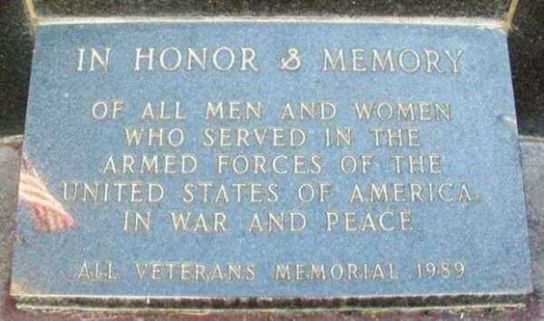 BRAINERD ALL VETERANS MEMORIAL DEDICATION STONE