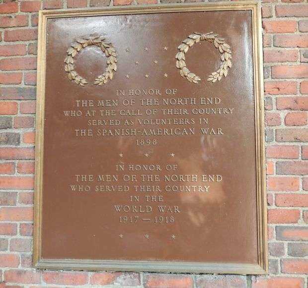 THE MEN OF THE NORTH END WAR MEMORIAL PLAQUE