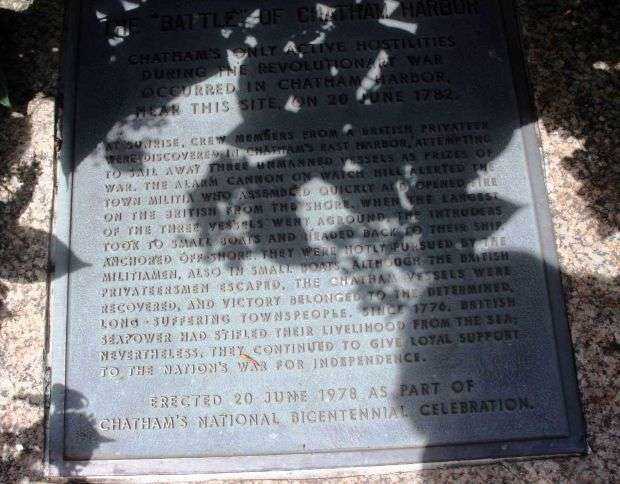THE BATTLE OF CHATHAM HARBOR MEMORIAL PLAQUE