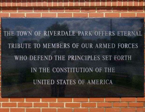 RIVERDALE PARK ETERNAL TRIBUTE MEMORIAL PLAQUE A