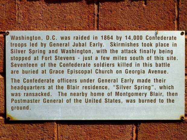 EARLY’S RAID ON WASHINGTON WAR MEMORIAL MURAL PLAQUE