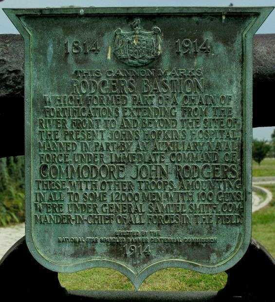 ROGERS BASTION WAR MEMORIAL CANNON PLAQUE