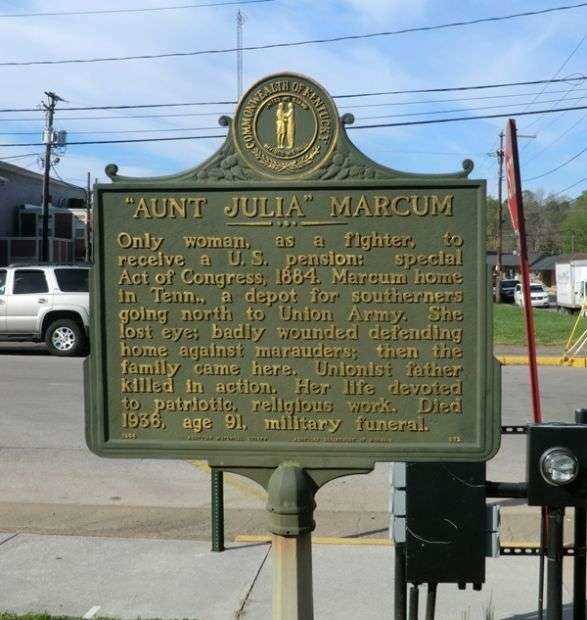 “AUNT JULIA” MARCUM WAR MEMORIAL MARKER