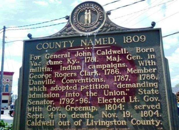 COUNTY NAMES, 1809 MEMORIAL MARKER