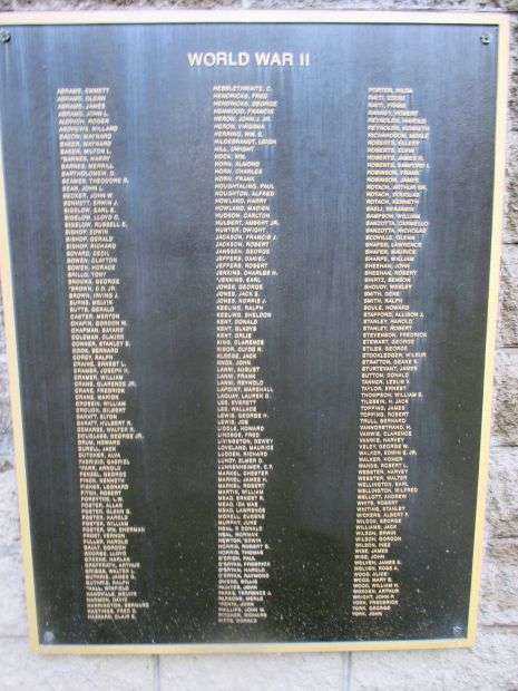 RED CREEK WAR VETERANS MEMORIAL BACK PLAQUE B