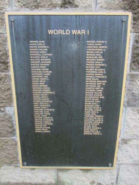 RED CREEK WAR VETERANS MEMORIAL BACK PLAQUE A